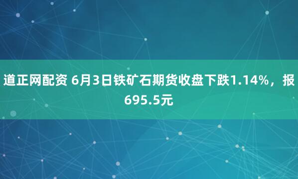 道正网配资 6月3日铁矿石期货收盘下跌1.14%，报695.5元