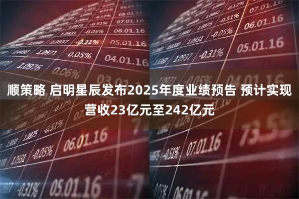 顺策略 启明星辰发布2025年度业绩预告 预计实现营收23亿元至242亿元